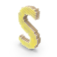 Yellow Hexagonal Letter S PNG & PSD Images
