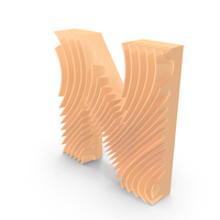 Wavy Shape Letter N PNG & PSD Images