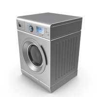 Silver Front Loader Washing Machine PNG & PSD Images