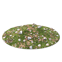Circular Grass And Rocks Hill Terrain PNG & PSD Images