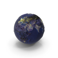 Topographic Earth Globe Night PNG & PSD Images