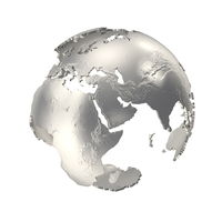 Silver Earth Globe PNG & PSD Images