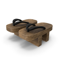 Geta Japanese Sandals Black PNG & PSD Images