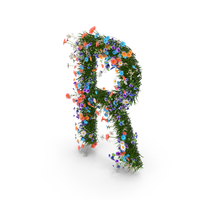 Easter Letter R From Spring Flowers PNG & PSD Images