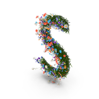 Easter Letter S From Spring Flowers PNG & PSD Images