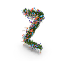 Easter Letter Z From Spring Flowers PNG & PSD Images