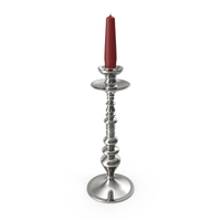 CANDELABRUM SILVER RED PNG & PSD Images