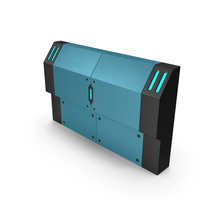 Scifi Interior Wall Element Blue PNG & PSD Images