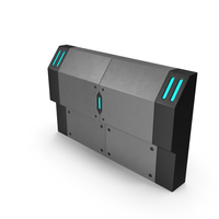 Scifi Interior Wall Element Grey PNG & PSD Images