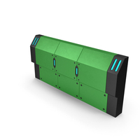 Scifi Interior Wall Element Green PNG & PSD Images