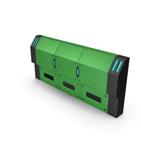 Scifi Interior Wall Element Green PNG & PSD Images