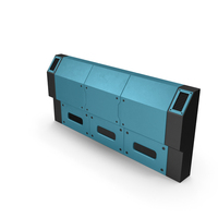 Scifi Interior Wall Element Blue PNG & PSD Images