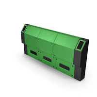 Scifi Interior Wall Element Green PNG & PSD Images