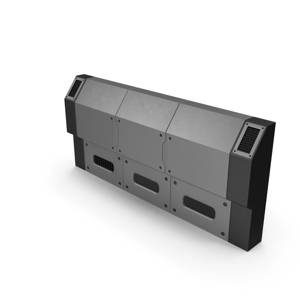 Scifi Interior Wall Element Grey PNG & PSD Images