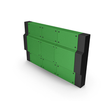 Scifi Interior Wall Element Green PNG & PSD Images