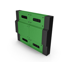 Scifi Interior Wall Element Green PNG & PSD Images