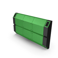 Scifi Interior Wall Element Green PNG & PSD Images