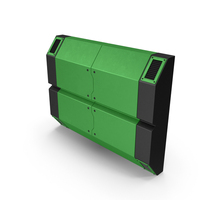 Scifi Interior Wall Element Green PNG & PSD Images