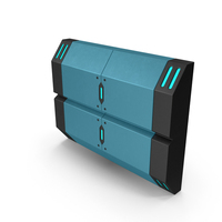 Scifi Interior Wall Element Blue PNG & PSD Images