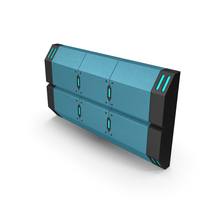 Scifi Interior Wall Element Blue PNG & PSD Images