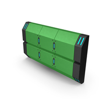 Scifi Interior Wall Element Green PNG & PSD Images