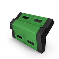 Scifi Interior Wall Element Green PNG & PSD Images