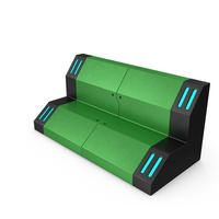 Scifi Interior Wall Element Green PNG & PSD Images