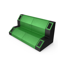 Scifi Interior Wall Element Green PNG & PSD Images