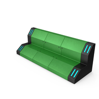 Scifi Interior Wall Element Green PNG & PSD Images
