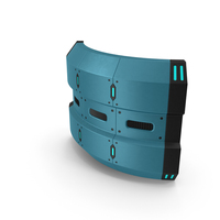 Scifi Interior Wall Element Blue PNG & PSD Images