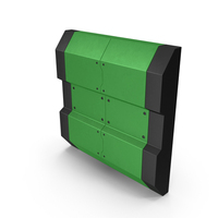 Scifi Interior Wall Element Green PNG & PSD Images