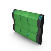 Scifi Interior Wall Element Green PNG & PSD Images