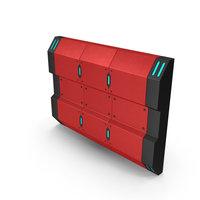 Scifi Interior Wall Element Red PNG & PSD Images