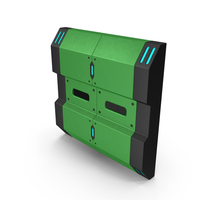 Scifi Interior Wall Element Green PNG & PSD Images