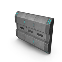 Scifi Interior Wall Element Used PNG & PSD Images