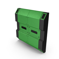 Scifi Interior Wall Element Green PNG & PSD Images