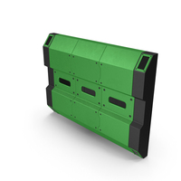 Scifi Interior Wall Element Green PNG & PSD Images