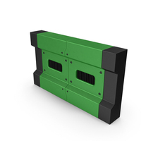 Scifi Interior Wall Element Green PNG & PSD Images