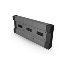 Scifi Interior Wall Element Grey PNG & PSD Images