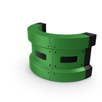 Scifi Interior Wall Element Green PNG & PSD Images