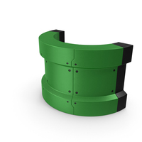 Scifi Interior Wall Element Green PNG & PSD Images