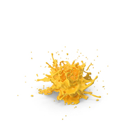 Liquid Paint Splash Yellow PNG & PSD Images