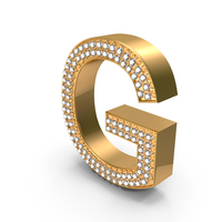 Gold With Diamond Letter G PNG & PSD Images