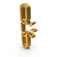 Gold Broken Web Link Symbol PNG & PSD Images