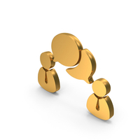 Gold User Chat Web Symbol PNG & PSD Images