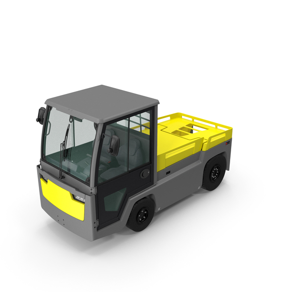 Electric Tow Tractor with Driver Cabin PNG & PSD Images