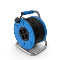 Extension Cord Reel With 4 Electrical Power Outlets PNG & PSD Images