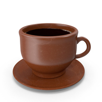 Coffee Cup and Plate Brown PNG & PSD Images
