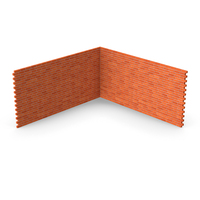 Brick Wall 2 Corner Long Segment PNG & PSD Images