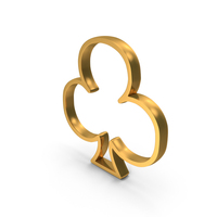 Cards Game Clover Clubs Out Line Metallic PNG & PSD Images